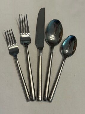 Ritz Frosted Modern Stainless Steel Flatware Set - 5-Piece